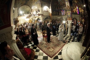 ÍÅÁ ÌÁÊÑÇ ÈÅÉÁ ËÅÉÔÏÕÑÃÉÁ ÃÉÁ ÔÇÍ ÅÏÑÔÇ ÔÏÕ ÁÃÉÏÕ ÅÖÑÁÉÌ ÓÔÇÍ ÌÏÍÇ(ÁÃÉÏÕ ÅÖÑÁÉÌ ) ÐÁÑÏÕÓÉÁ ÔÏÕ Ð.ô.Ä. ÐÑÏÊÏÐÇ ÐÁÕËÏÐÏÕËÏÕ--×ÑÇÓÔÏÓ ÌÐÏÍÇÓ//EUROKINISSI