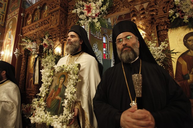 ÁÃÉÁ ÅÉÑÇÍÇ ÃÁËÁÔÓÉÏÕ--ÅÓÐÅÑÉÍÏÓ ÅÃÊÁÉÍÉÙÍ ÔÏÕ ÉÅÑÏÕ ÍÁÏÕ ÁÐÏ ÔÏÍ ÁÑ×ÉÅÐÉÓÊÏÐÏ ÉÅÑÙÍÕÌÏ--×ÑÇÓÔÏÓ ÌÐÏÍÇÓ//EUROKINISSI