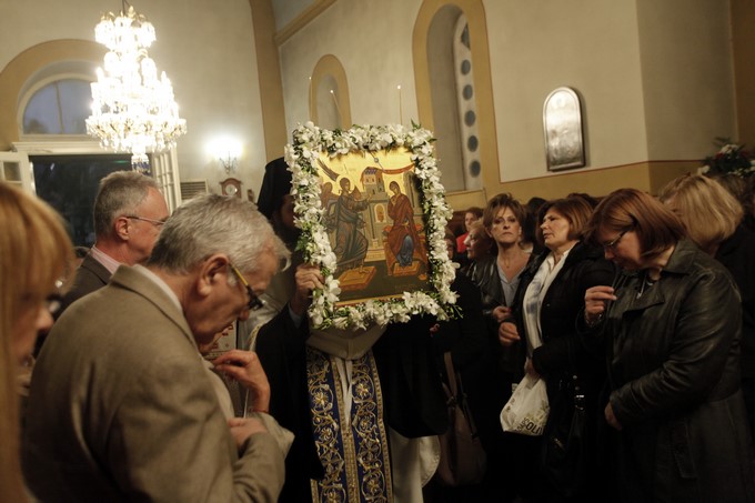 ÍÏÓÏÊÏÌÅÉÏ-ÅÕÁÃÃÅËÉÓÌÏÓ--ÅÓÐÅÑÉÍÏÓ ÃÉÁ ÔÇÍ ÁÕÑÉÁÍÇ ÅÏÑÔÇ ÊÁÉ Ä ×ÁÉÑÅÔÉÌÓÏÉ ÔÅËÓÔÇÊÁÍ ÓÇÌÅÑÁ ÓÔÏÍ É.Í ÔÏÕ ÍÏÓÏÊÏÌÅÉÏÕ--×ÑÇÓÔÏÓ ÌÐÏÍÇÓ