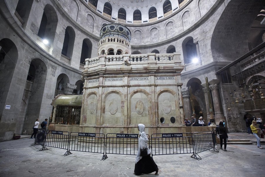 Tomb of Jesus Christ in Church of the Holy Sepulchre in Jerusalem