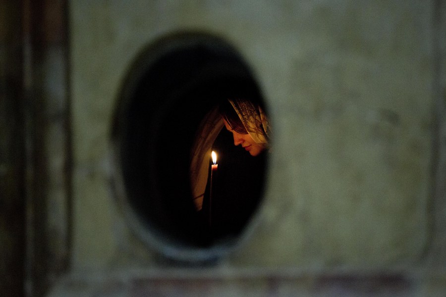 Tomb of Jesus Christ in Church of the Holy Sepulchre in Jerusalem