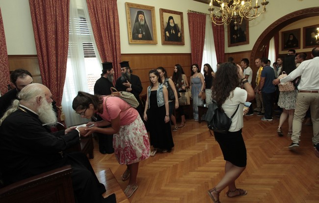 ÓÕÍÁÍÔÇÓÇ ÔÏÕ ÁÑ×ÉÅÐÉÓÊÏÐÏÕ ÉÅÑÙÍÕÌÏÕ ÌÅ ÓÔÅËÅ×Ç ÔÙÍ ÊÁÔÁÓÊÇÍÙÓÅÙÍ ÔÇÓ ÁÑ×ÉÅÐÉÓÊÏÐÇÓ ÁÈÇÍÙÍ//×ÑÇÓÔÏÓ ÌÐÏÍÇÓ